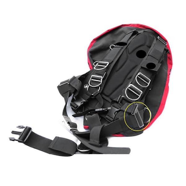 Rustfrit stål Scuba Diving Sidemount Webbing Strap Keeper Passer til 5 cm Webbing Holdbar BCD Adgang