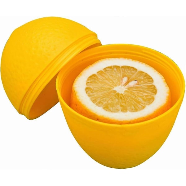 Opbevaringsboks til citroner Lemon plastik konserveringsskål grøntsager dåse sæt hvidløg løg forseglet