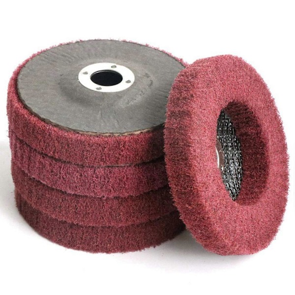 25 stk. 10 cm Nylon Fiber Lamelslibeskive Poleringsslibeskive, Skuresvamp Polerskive til Vinkelsliber