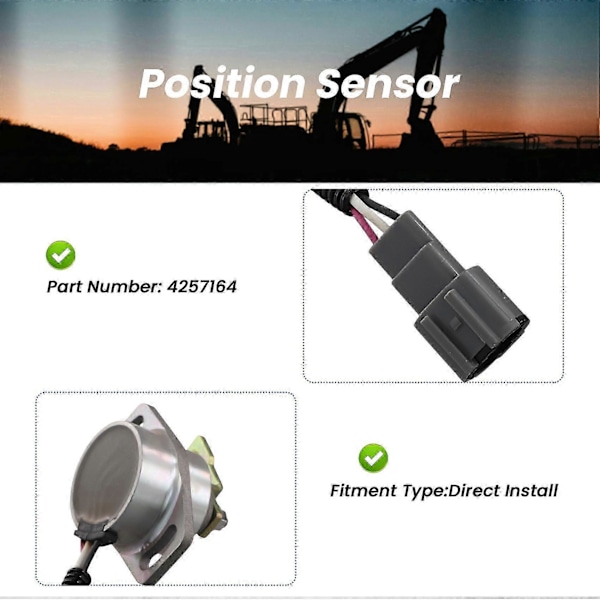 Positionsgiver Potentiometer Sensor 4257164 til Gravemaskine EX120-2 EX120-3 EX200-2 EX200-3
