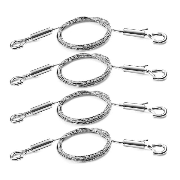 4 stk. Justerbare Bildeopphengsett Bilde Ramme Opphengsett 1,5M X1,5mm Rustfritt Stål Wire