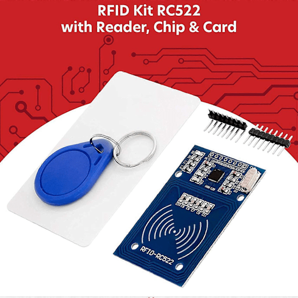 RFID Kit RC522 med läsare, chip och kort 13.56 MHz SPI med för och för