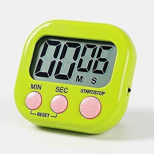 Magnetisk kökstimer med stor LCD-display, timers för matlagning, studier, högt alarm och nedräkningstimer
