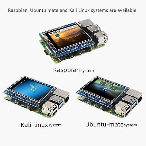 2,4 tommer Touch Screen Display til 4B/3B+/3B/3A+/ Zero W LCD Touch Screen 320X240 Display til
