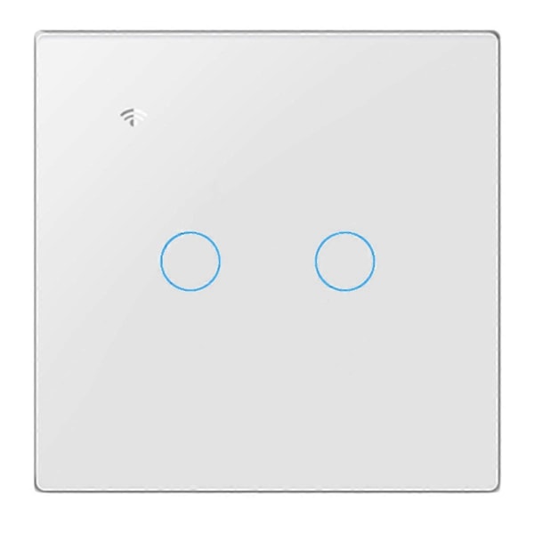 Zigbee Enkel Noll Eldledning Universal 2-vägs Strömbrytare Vit