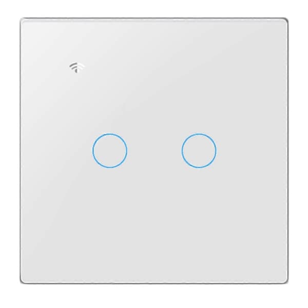 Zigbee Enkel Null Brannlinje Universell 2 Bryter Hvit