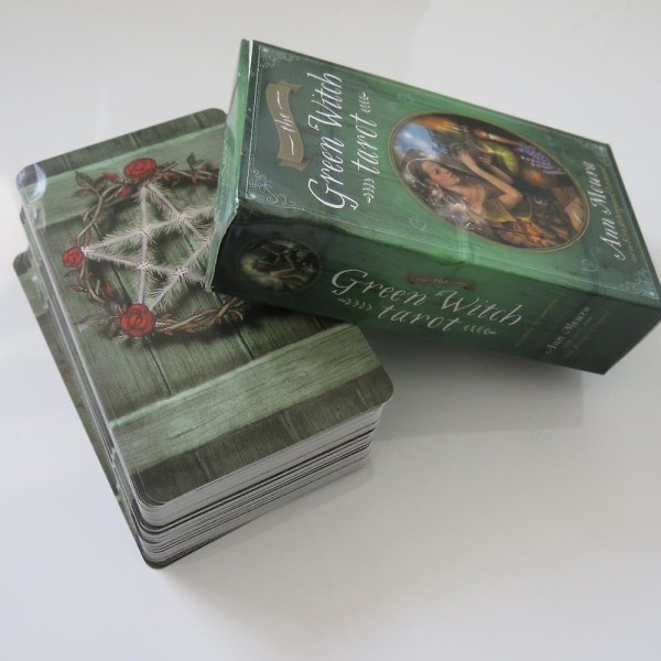 Nytt Tarot orakelkort mystisk spådom grön häxa tarot kortspel brädspel för flickor 5