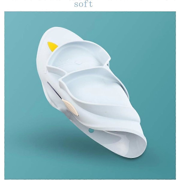 Silikonmiddagstallerkener for barn med seksjoner, barnetallerkener delt, sklisikker silikon med sugekopp for baby