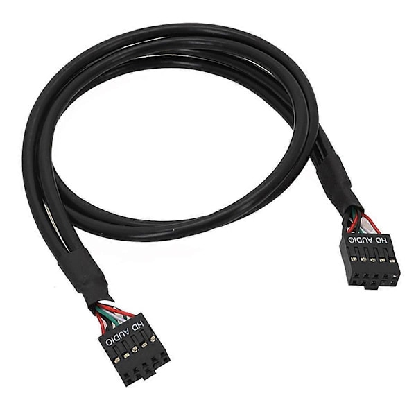 USB 9-Pin Hona till Hona Adapterkabel USB2.0 9-Pin Anslutningssladd Isolerad Sladd Dator Moderkort