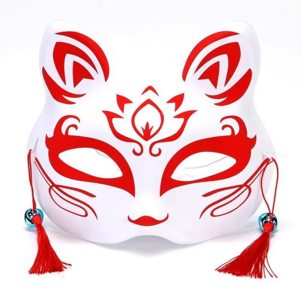 Halvmaske Katteansigt Rævemaske Drenge Og Piger Fest Danseforestilling Forsyninger Bod Engros Tremolo Japansk Antik Bell