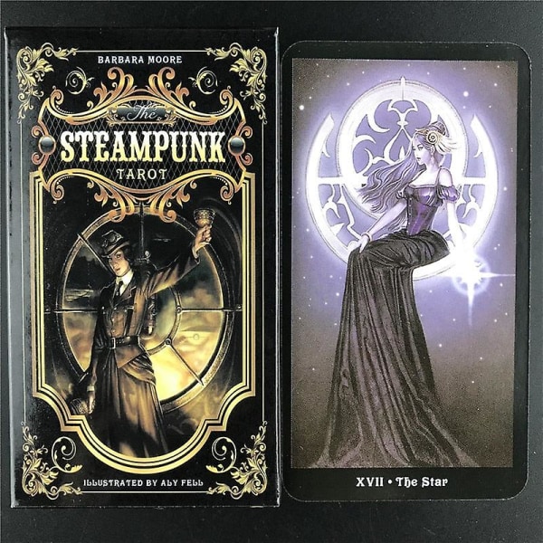 Tarotkort steampunk tarot borddæk brætspil kort til familiesammenkomst fest spille kortspil Mts03