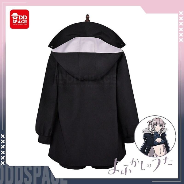 Nanakusa Nazuna Cosplay Call Of The Night Cosplay Kostym Svart Jacka Lädershorts Outfit Yofukashi No Uta Cosplay Peruk Kostym Wig 4XL