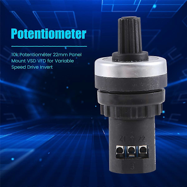 10K Potentiometer 22mm Guvernør VSD VFD Til Variabel Hastighedsdrift Inverter ny