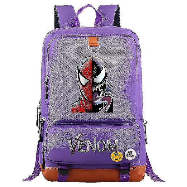 Suurikapasiteettinen reppu Venom-kuviolla teini-ikäisille (3-37) Purple