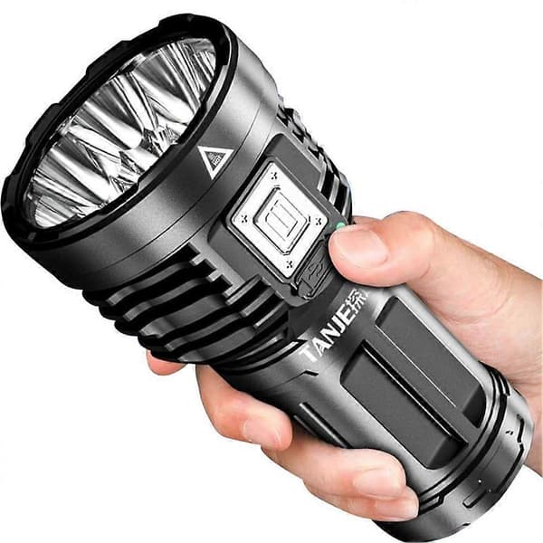 Super Bright 12000000LM Flashlight 8 LED Flashlight USB Rechargeable Tactical