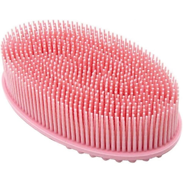 2 Pakning Eksfolierende Kroppsbørste, Silikon Eksfolierende Kroppsbørste, Myke Børstehår, Rosa
