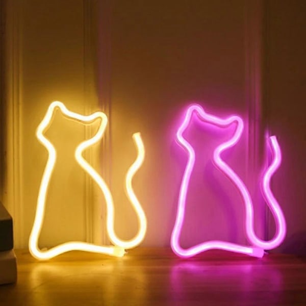 LED Neon Skilt Kunst Dekorativ Belysning Borddekoration Neonlampe med Base til Børn Drenge og Piger Soveværelse Unik Gave til Enhver Lejlighed (Varm Hvid)