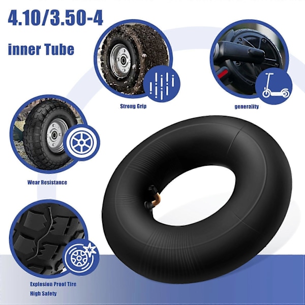 4.10/3.50-4 Innertube för Skottkärror, Gräsklippare, Vagnar, Elektriska Trehjuliga Fyrahjuliga Scootrar AT