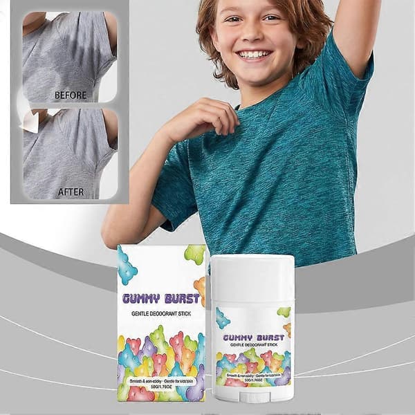 Gummy Burst Børne Deodorant - Mild & Ikke-klæbende Stift