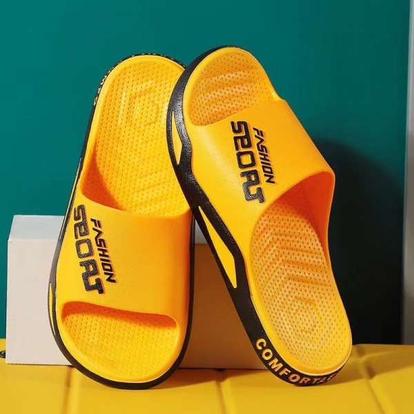 Slippers med tykk såle, trendy, sklisikre, slitesterke hjemmesko, sandaler og slippers for par, egnet for stranden yellow 42-43 270mm 10.63in