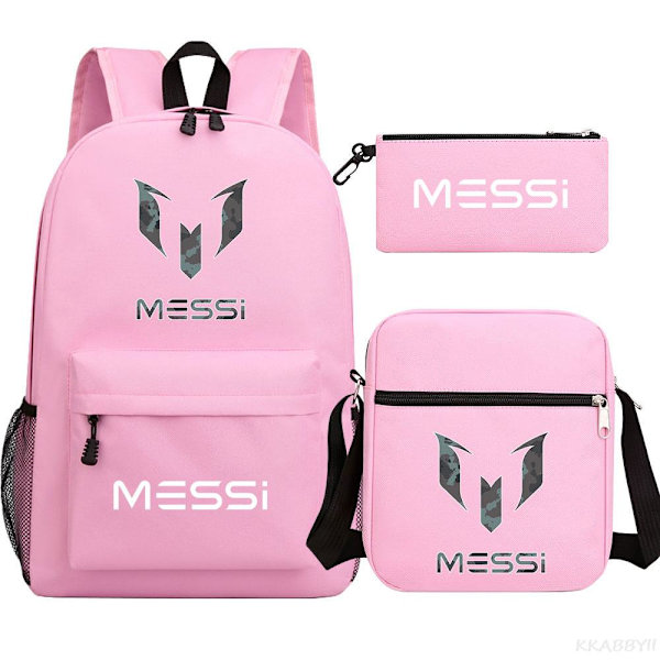 Jalkapallo Messi reppu 3 osaa White