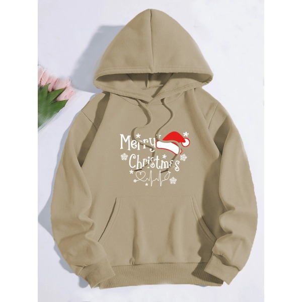 Juleprint Sweatshirts Mode Karneval Fest Kvinde Tøj Casual Sweatshirt Sjovt Mønster Fest Dame Hættetrøjer black XL