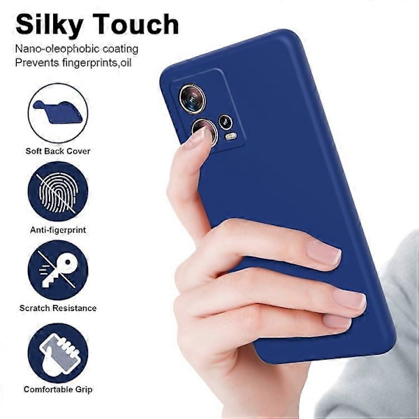 Kompatibelt Skal för Motorola Edge 30 Fusion 5G, 2.2mm Gummerat TPU Telefonskydd Blue