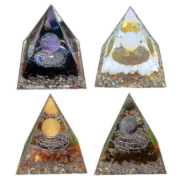 Pyramid Crystal Stone Energy Generator parantava luonnollinen kristalli Reiki Chakra 5-11