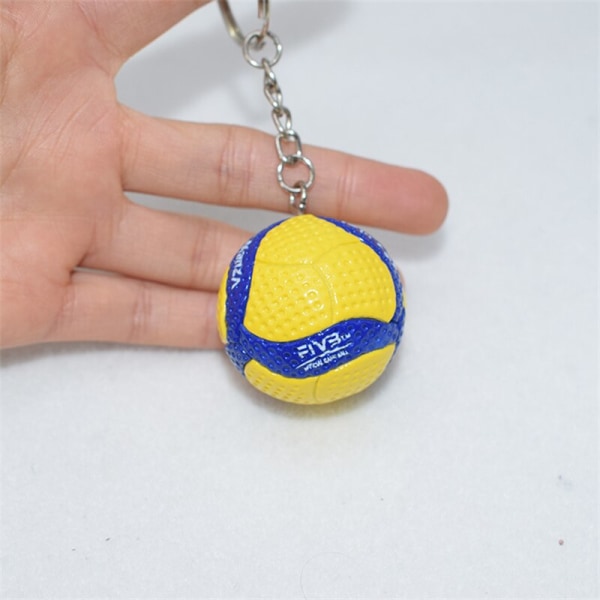 Volleyboll Nyckelring Hänge Fotboll Strandboll Basketboll Nyckelring Kedja 1