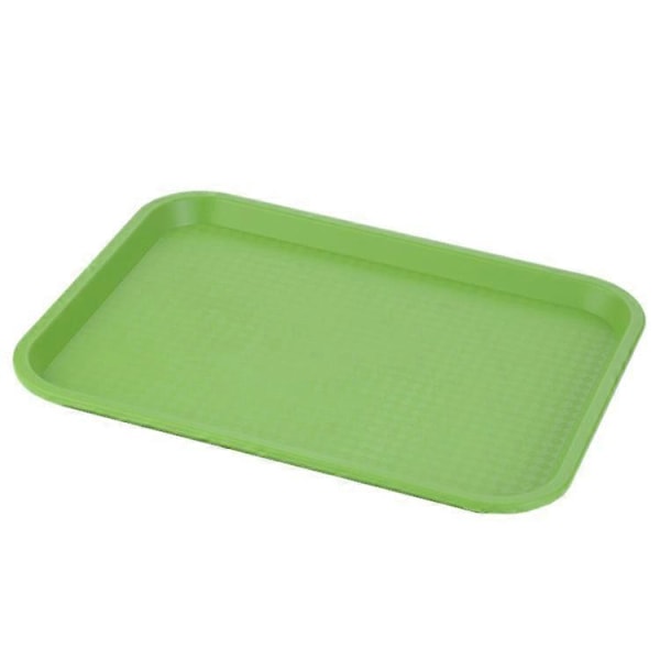 45x35cm Rektangulär Snabbmatsbricka Hotell Restaurang PP Serveringsbricka, Storlek L (BPA-fri, Ej FDA-certifierad) Green