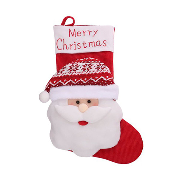 Kreativa Söta Jultomten Snögubbe Älg Julstrumpor Barns Julgodisstrumpor Presentpåse Santa Claus