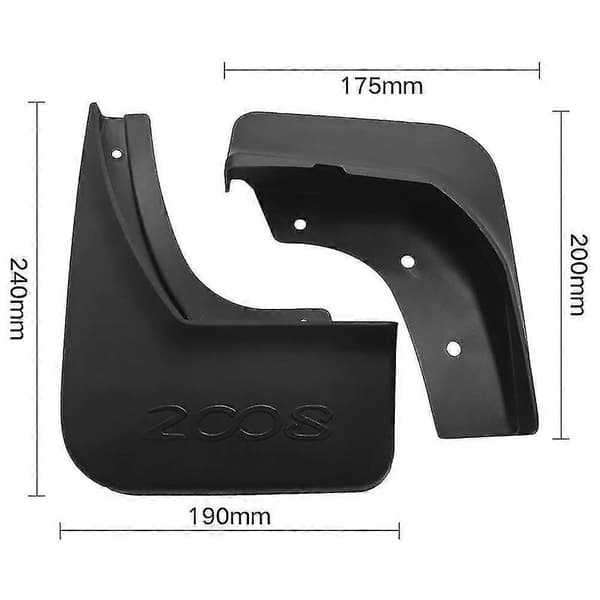 Sprutlapp Kompatibel med 2008 2013-2019 Mud Flaps Guard Splash Flap Mudguard Tilbehør