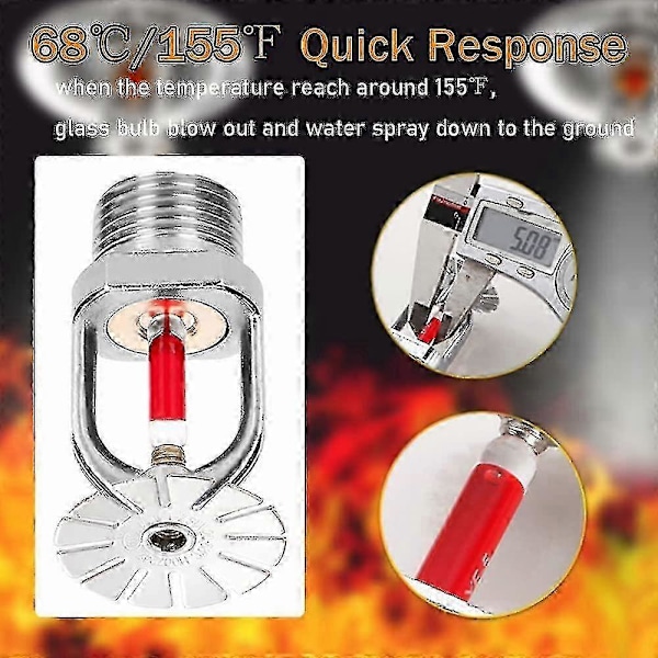 5 kpl Sprinkleri 3/4 tuuman riippuva malli 155 Alas 68 Sprinkleri 3/4\" Npt Kotirakentamiseen