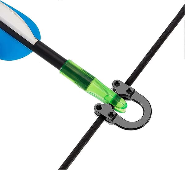 2 Set Bågskytte D Loop Compound Bow Metall U Nock D Ring Spänne Release Nocking Loop med Skruvmejslar för Jakt Installationstillbehör