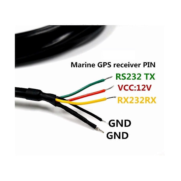 RS232 GPS Marin GPS Mottagarantennmodul NMEA 0183 Hastighet 4800 Spänning 12V Kabel är 5 Meter