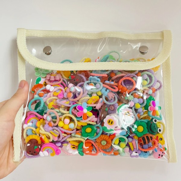 40/50/60 stk./parti Børn Hårpynt Tegneserie Elastiske Hårbånd Baby Hovedreb Lille Dyr Søde Piger Hovedbeklædning 40PCS-M