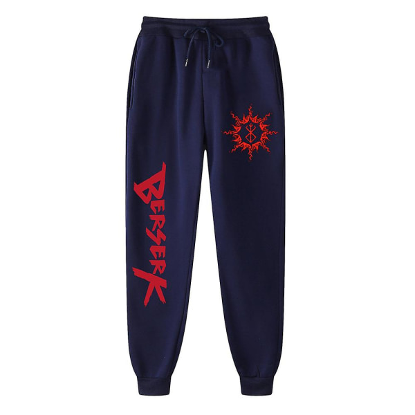 Anime-housut Berserk lenkkeilyhousut Naisten pitkät housut miesten casual housut Harajuku Streetwear lenkkeilyhousut Y2k miesten lenkkeilyhousut pitkät housut navy blue 2 XS