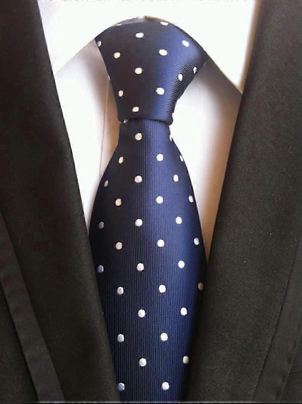 Polkaprikket Jacquard Slips - Klassisk Selvbinderdesign til Bryllupper/Forretning