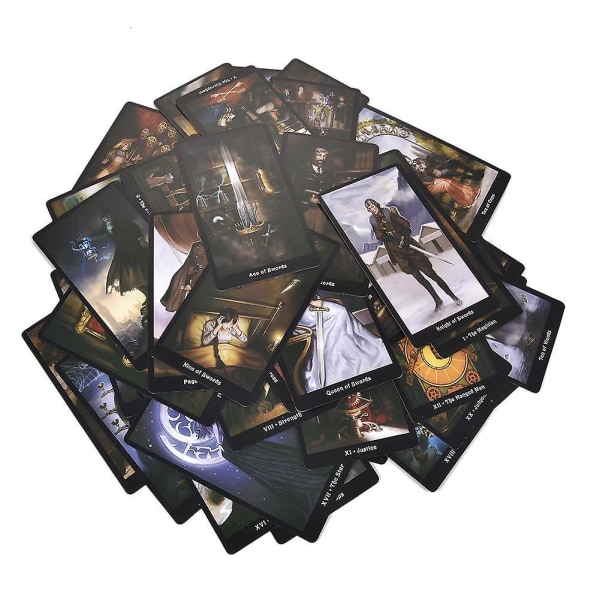 Tarotkort steampunk tarot bord kortstokk brettspill kort for familiesammenkomst fest spillekortspill Gold