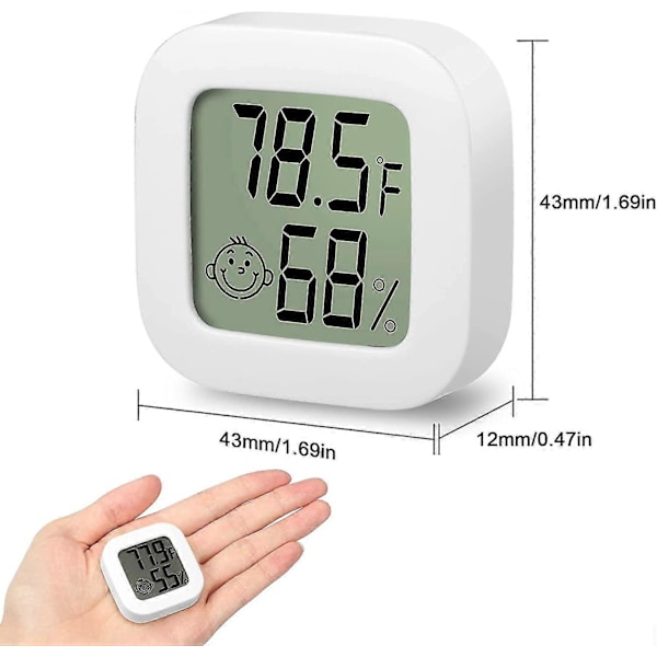 5 st Bärbar Mini LCD Termometer Inomhus Hygrometer Temperatur Luftfuktighet