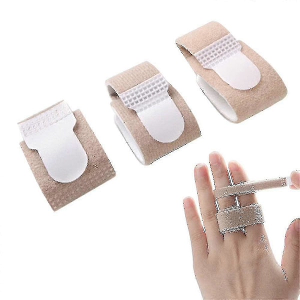 6 stk. Fingerskinner, finger-buddy-wraps til hammerfingre, slidgigt, fingerled, bøjede fingre, brækket finger