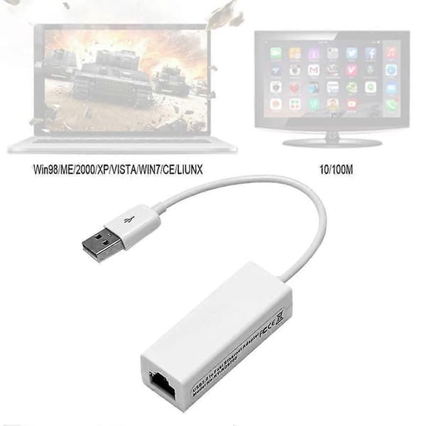 USB 2.0 til Ethernet-adapter RJ45 nettverkskort for Windows Linux