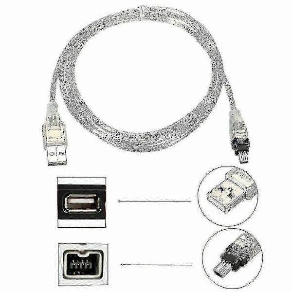 For Mini DV Minidv USB Datakabel Firewire IEEE 1394 HDV Videokamera til redigering PC 2024-Ny