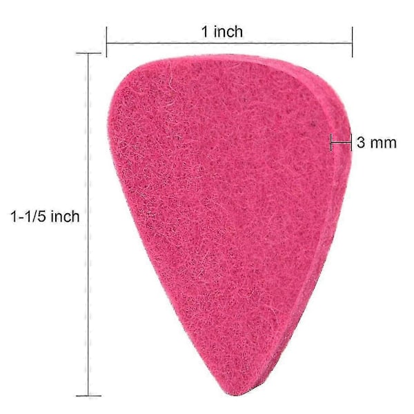 12 Stycken Färgglada Mjuka Filtplektrum Mediator Filt Ukulele Plektrum Ekonomisk 3mm Tjocklek-Yvan