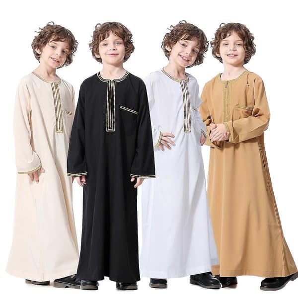 Gutter Saudi Muslim Islamsk Kaftan White 150CM