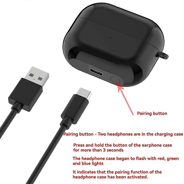 Galaxy Buds3 Pro Trådlöst Laddningsfodral Svart
