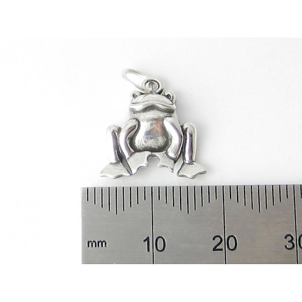 Frø - Tudse 2d Sterling Sølv Charm .925 X 1 Frøer Tudser Charms - 560