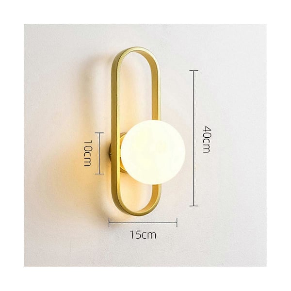 Vägglampa Sänglampa Modern Bakgrund Vägglampa Medeltida Globlampa Guld (Utan Lampa)