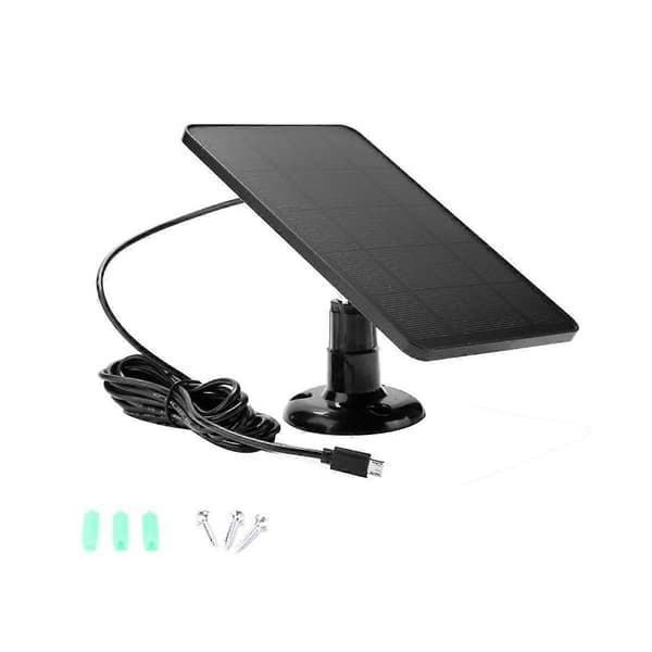 4W 5V Solcelleoplader USB-opladning Bærbare solpaneler til sikkerhedskamera/lille system