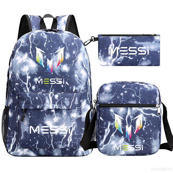 Jalkapallo Messi reppu 3 osaa Pink